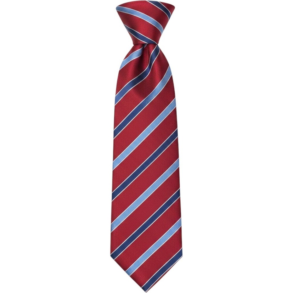 Tommy Hilfiger Mens Red Navy Repp Striped Extra Long Silk Necktie XL RN 121148